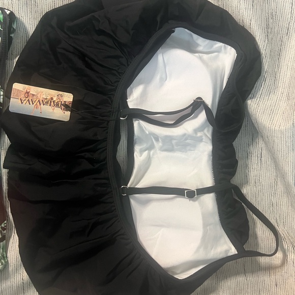 Women's High Waisted Bikini Sets Flounce Bikini Crop Top. Floral bottom - Picture 6 of 6